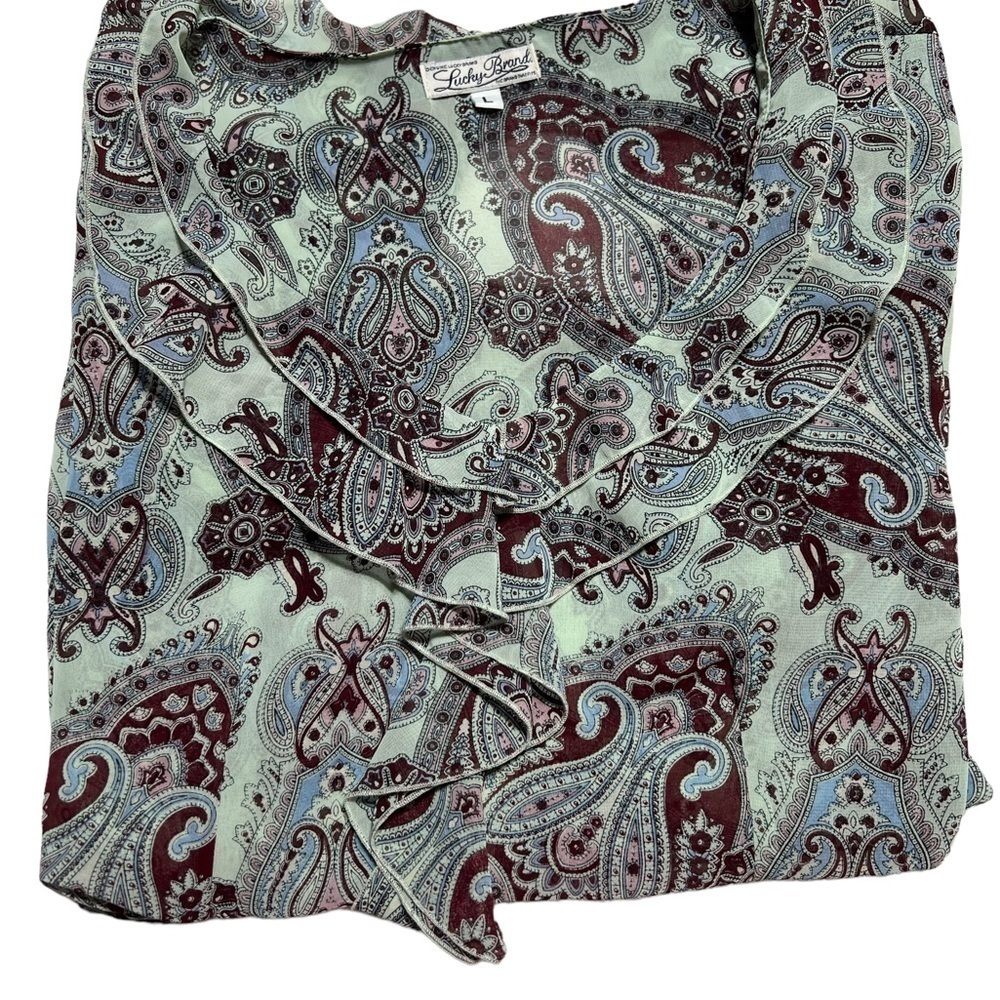 Lucky Brand (EUC) Women’s Long Sleeve Top Size Large - Picture 6 of 8